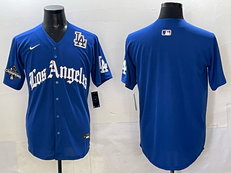 Men Los Angeles Dodgers Blank Blue 2025 Nike MLB Jersey style 0022